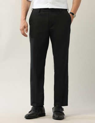 ARROW Straight Fit Men Black Trousers