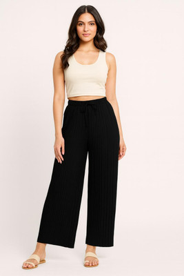 AdvibaFashion Regular Fit Women Black Trousers