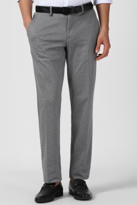 V DOT BY VAN HEUSEN Skinny Fit Men Grey Trousers