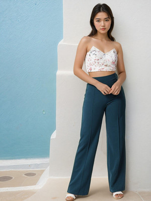 KOTTY Regular Fit Women Blue Trousers