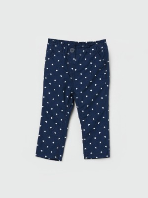 MAX Regular Fit Baby Girls Dark Blue Trousers