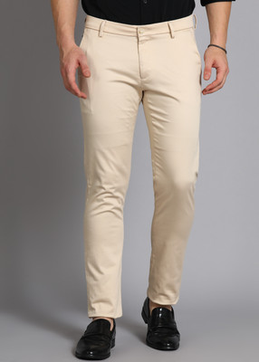 Allen Solly Slim Fit Men Cream Trousers