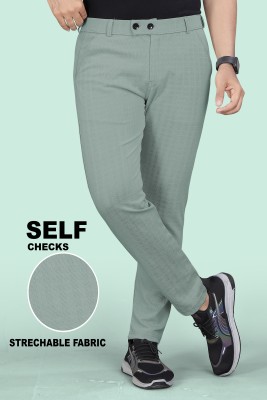 INDICLUB Regular Fit Men Light Green Trousers