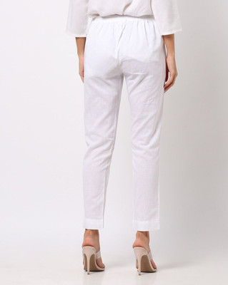 SUPRYIA Regular Fit Women White Trousers