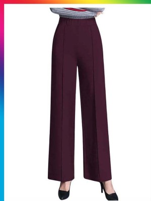 livaa Regular Fit Women Maroon Trousers