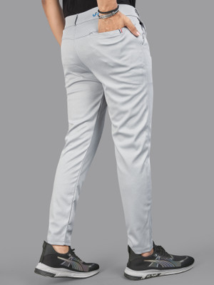 Style Grove Slim Fit Men Grey Trousers