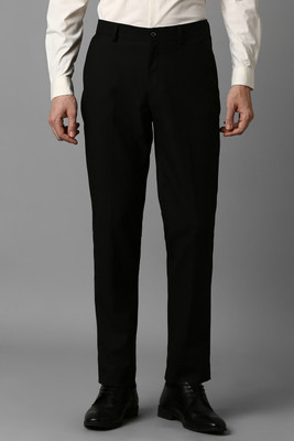 LOUIS PHILIPPE Slim Fit Men Black Trousers