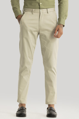 Snitch Slim Fit Men Beige Trousers