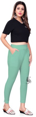 SHIFANA Regular Fit Women Light Green Trousers