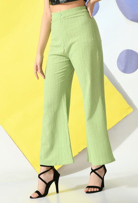PREETY LOVING THING Regular Fit Women Light Green Trousers