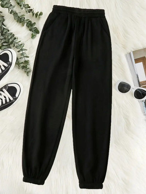 CLOTHINK India Regular Fit Women Black Trousers