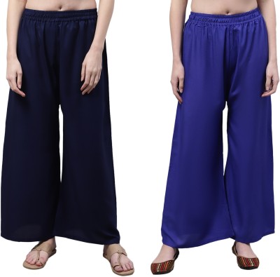 legitlooks Comfort Fit, Flared, Regular Fit, Relaxed Women Dark Blue Trousers