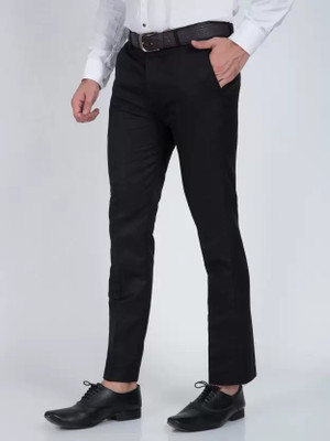 Blends Trendz Slim Fit Men Black Trousers