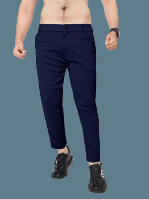 lapataclub Slim Fit Men Blue Trousers