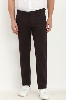 Allen Solly Comfort Fit Men Brown Trousers