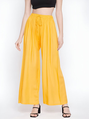 Moirai Relaxed Women Yellow Trousers