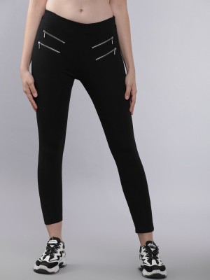 Tokyo Talkies Slim Fit Women Black Trousers