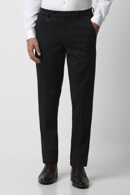 VAN HEUSEN Slim Fit Men Black Trousers