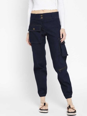 FABTALK Regular Fit Women Dark Blue Trousers