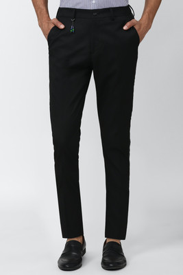 PETER ENGLAND Skinny Fit Men Black Trousers