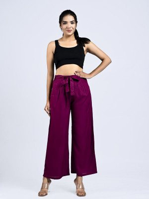 AlkaCreation Relaxed Women Purple Trousers
