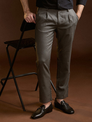 THE BEAR HOUSE Regular Fit Men Grey Trousers