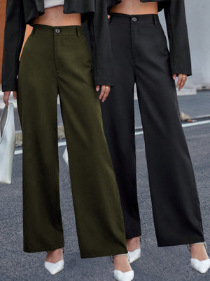 Toochki Relaxed Women Black Trousers