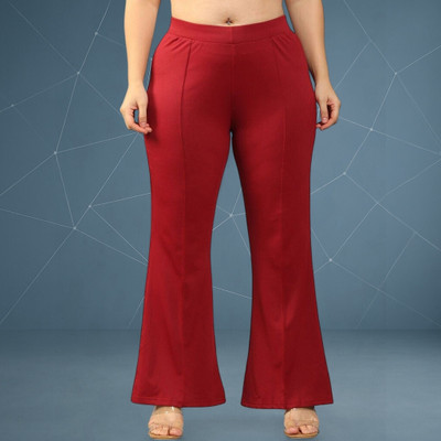 nitafashion Comfort Fit, Regular Fit Women Maroon Trousers