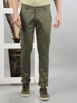CRIMSOUNE CLUB Slim Fit Men Green Trousers
