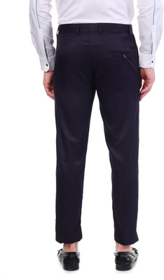 MONNJAVE Regular Fit Men Blue Trousers