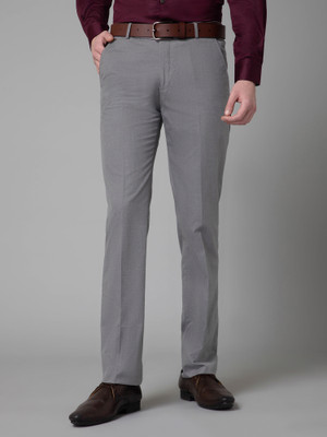 CANTABIL Regular Fit Men Grey Trousers