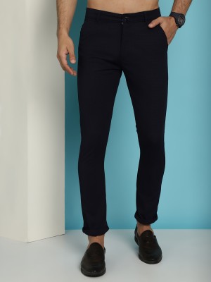 Indian Needle Tapered Men Blue Trousers