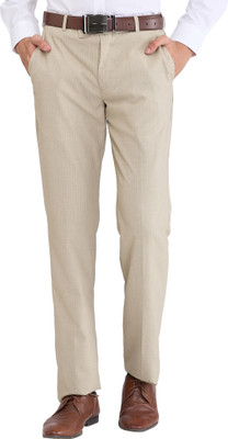 PARK AVENUE Regular Fit Men Beige Trousers