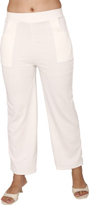 Fashion Bazaar Regular Fit Women White Trousers