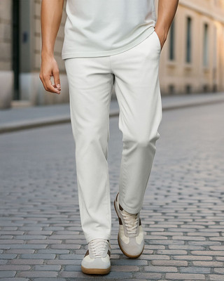 BEWAKOOF Regular Fit Men Grey Trousers