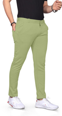 BAPASITARAM ENTERPRISE Slim Fit Men Light Green Trousers
