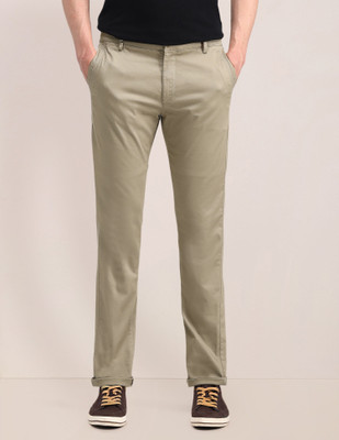 U.S. POLO ASSN. Slim Fit Men Beige Trousers