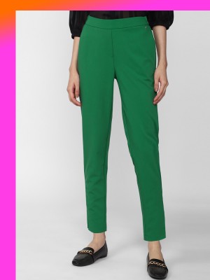 Zervik Relaxed Women Green Trousers