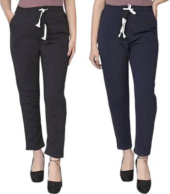 Royal-E-Kashmir Regular Fit Women Black, Blue Trousers