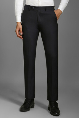 LOUIS PHILIPPE Slim Fit Men Black Trousers