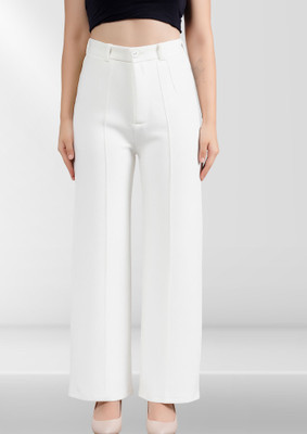 NEYSA Regular Fit Women White Trousers