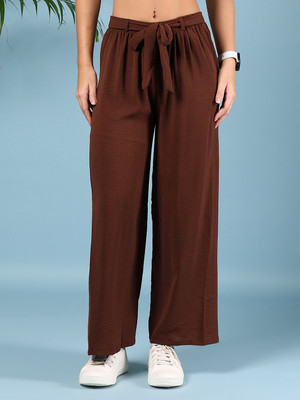 V-MART Regular Fit Women Brown Trousers