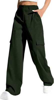 Leriya Fashion Regular Fit Women Green Trousers