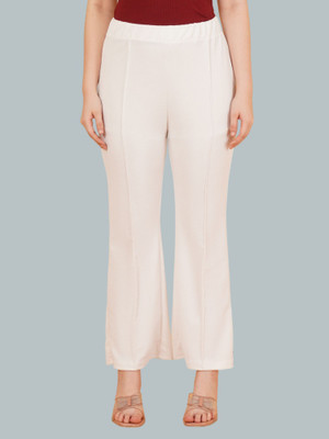 Mast & Harbour Regular Fit Women White Trousers