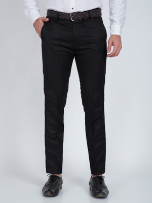 CYPHUS Regular Fit Men Black Trousers
