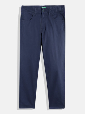 United Colors of Benetton Regular Fit Boys Dark Blue Trousers