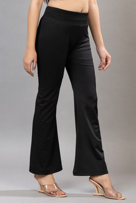 cozy cove Regular Fit Women Black Trousers