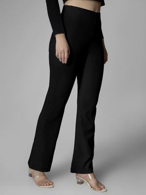 NEXSUS APPARELS Relaxed Women Black Trousers