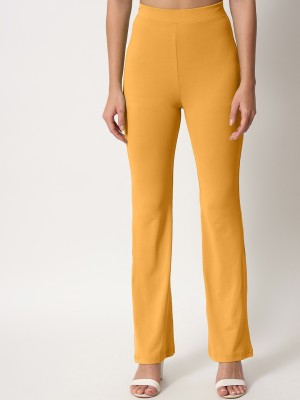 LEE TEX Regular Fit Women Yellow Trousers