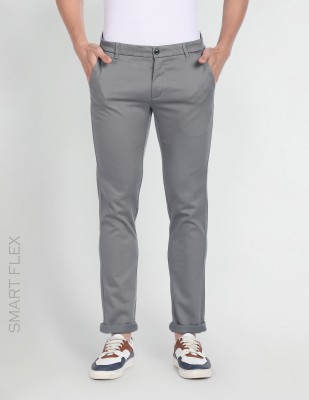 Arrow Sport Slim Fit Men Grey Trousers